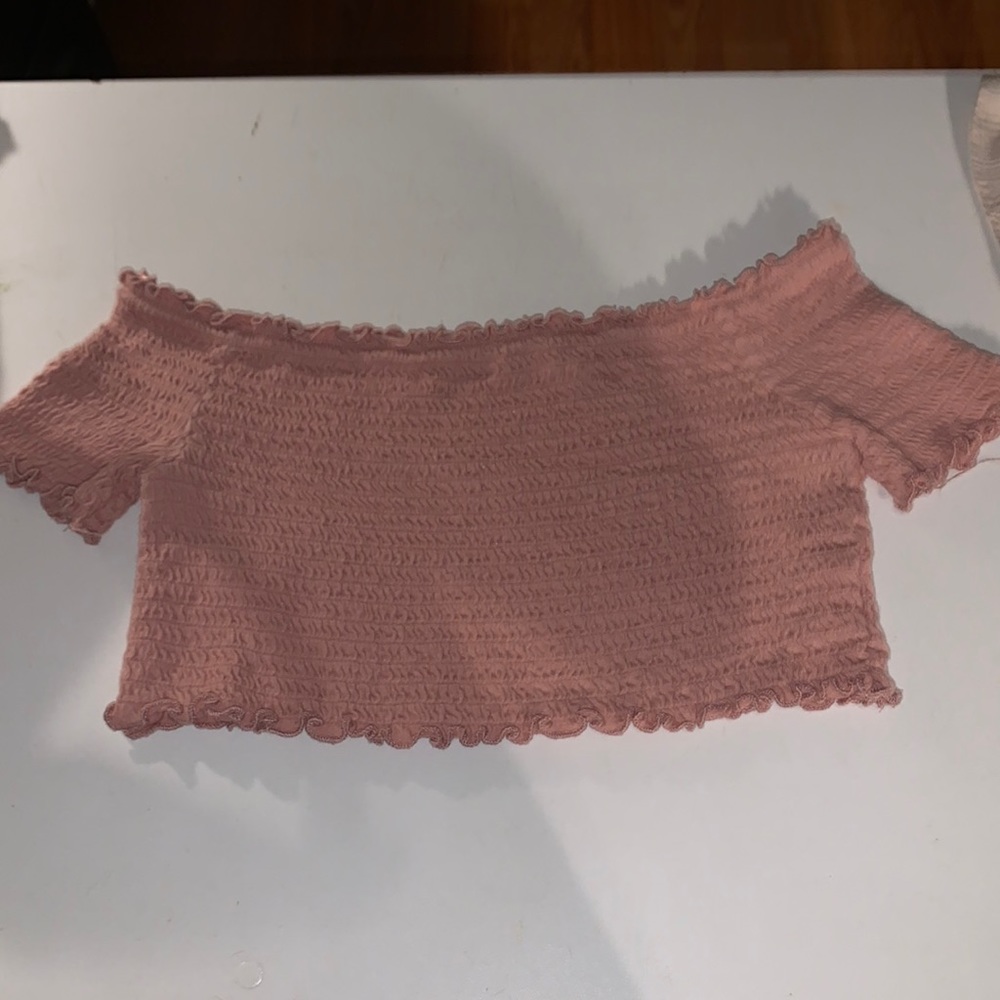 Ambiance Pink Crop Top with Drop Down Sleeves 💙
